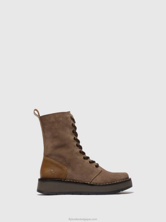 bottines à lacets rami043 Fly London femmes taupe/chameau 0FBB20