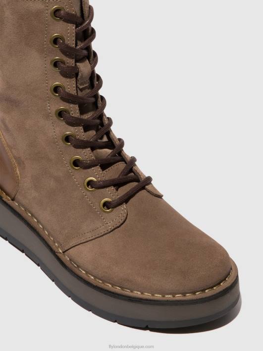 bottines à lacets rami043 Fly London femmes taupe/chameau 0FBB20