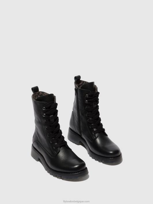 bottines à lacets reid893 Fly London femmes noir 0FBB91