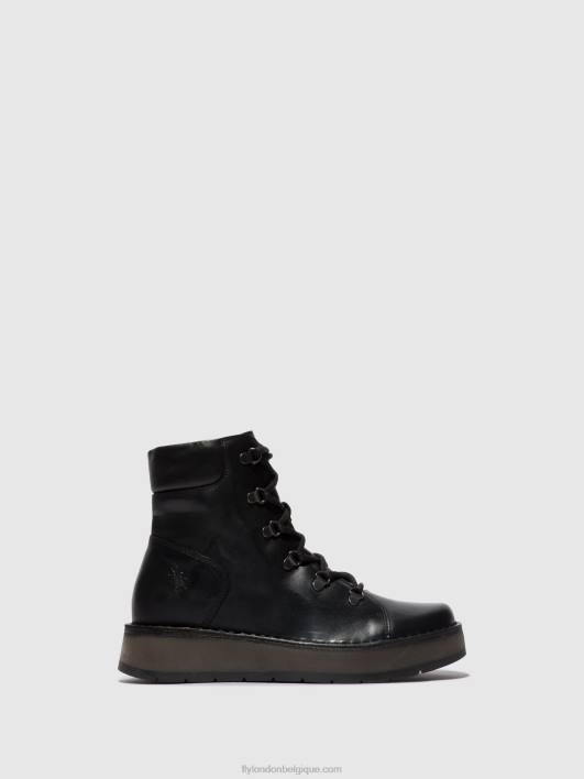 bottines à lacets roxy094 Fly London femmes noir 0FBB87