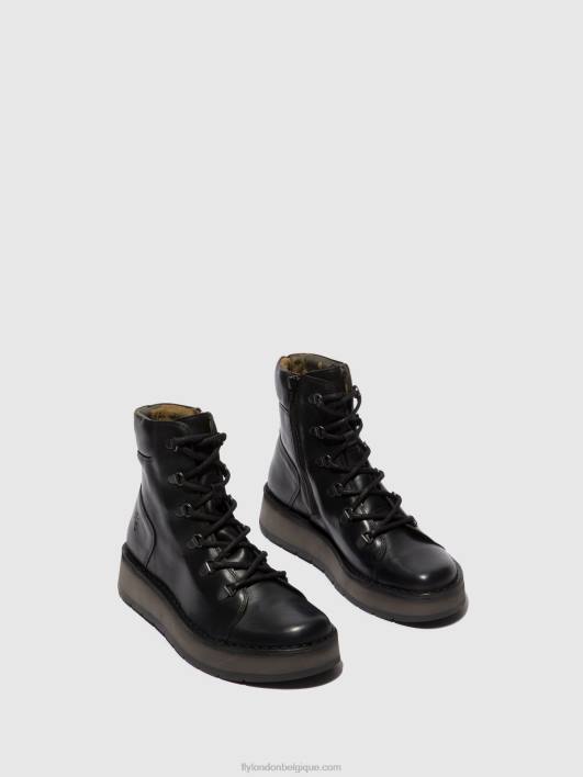 bottines à lacets roxy094 Fly London femmes noir 0FBB87