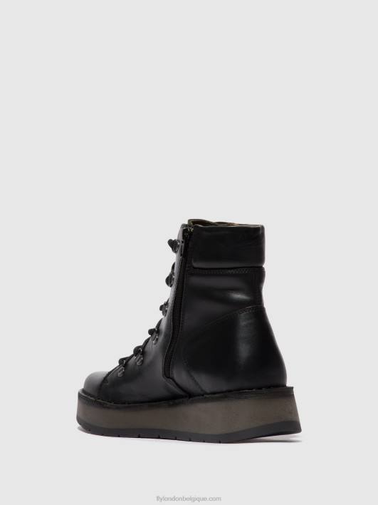 bottines à lacets roxy094 Fly London femmes noir 0FBB87