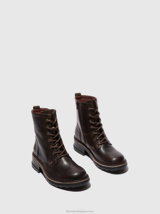 bottines à lacets thor035 Fly London femmes tapis dk. brun 0FBB245