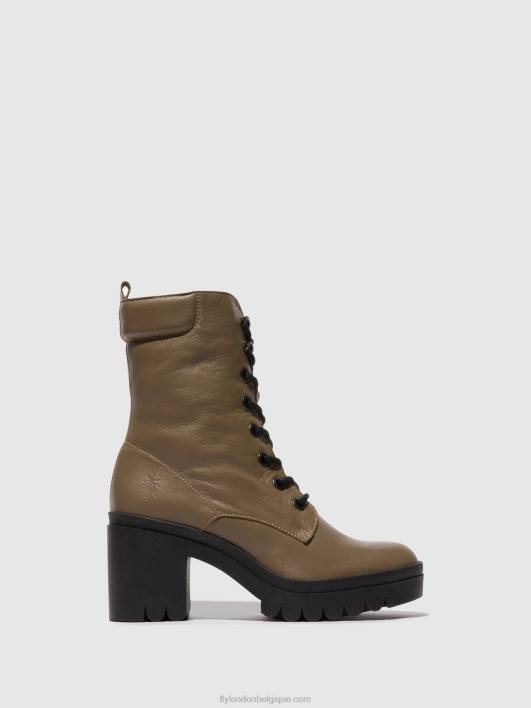 bottines à lacets tiel642 Fly London femmes taupe 0FBB86