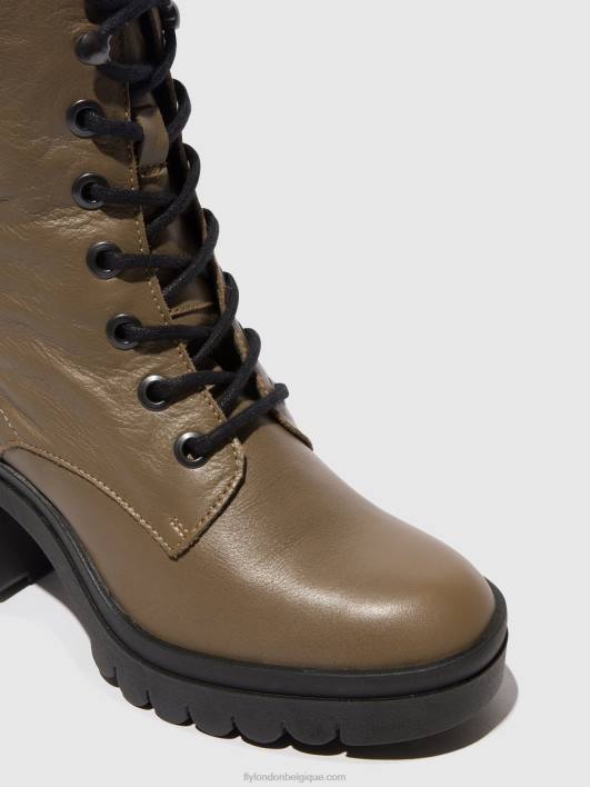 bottines à lacets tiel642 Fly London femmes taupe 0FBB86