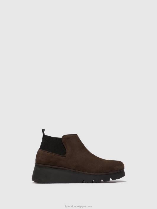 bottines élastiquées pada403 Fly London femmes ns. taupe 0FBB112