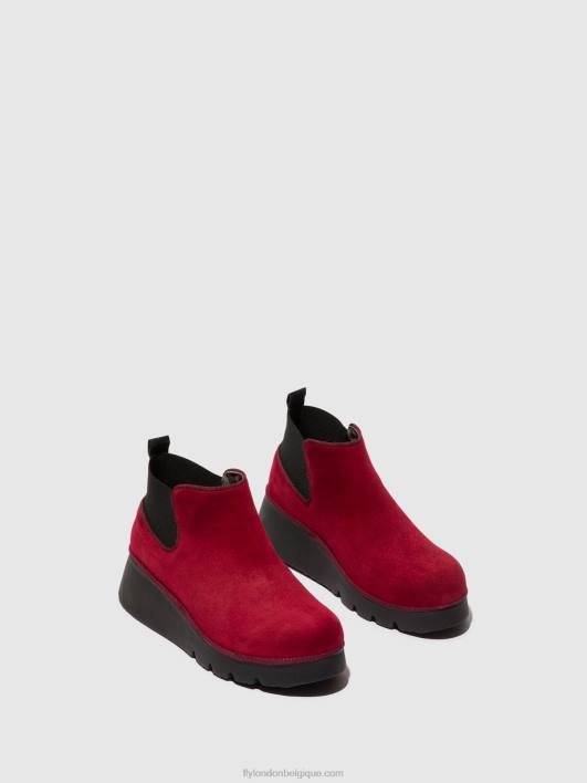 bottines élastiquées pada403 Fly London femmes rouge 0FBB111