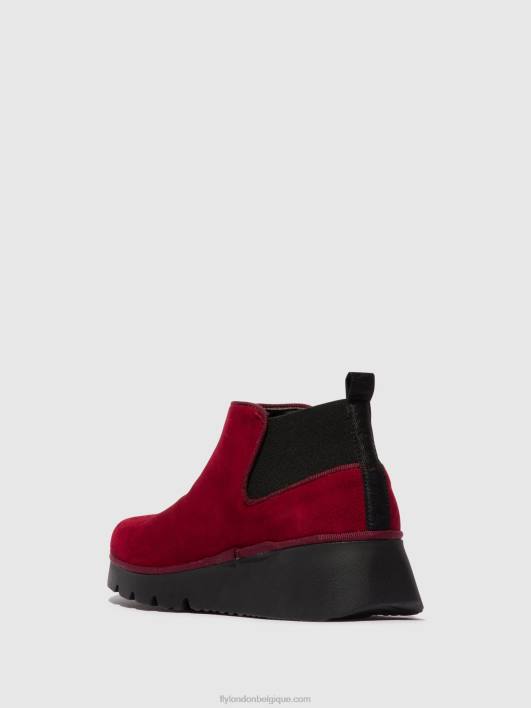 bottines élastiquées pada403 Fly London femmes rouge 0FBB111