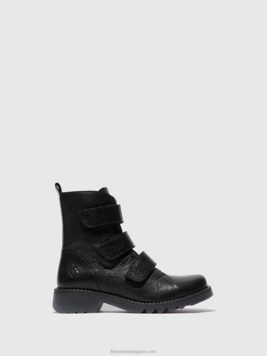 bottines à scratch rach790 Fly London femmes noir de rio 0FBB189