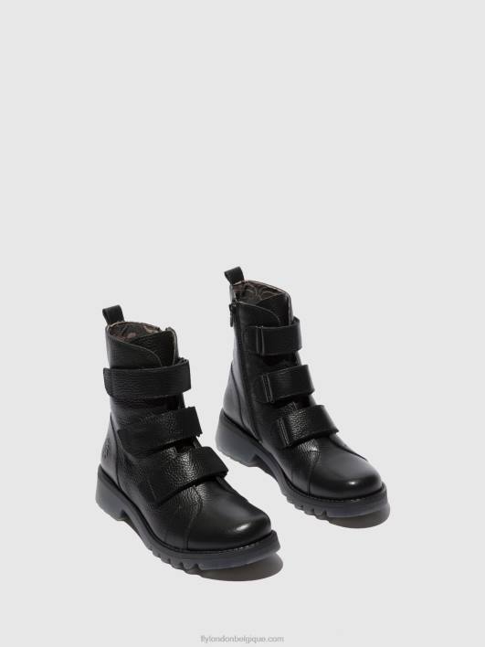 bottines à scratch rach790 Fly London femmes noir de rio 0FBB189