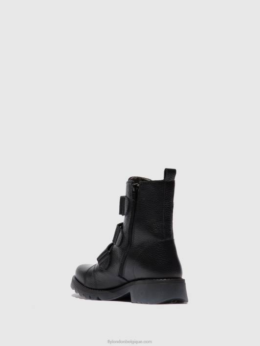 bottines à scratch rach790 Fly London femmes noir de rio 0FBB189