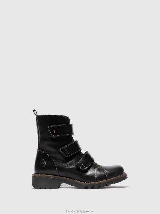 bottines à scratch rach790 Fly London femmes tapis noir 0FBB190