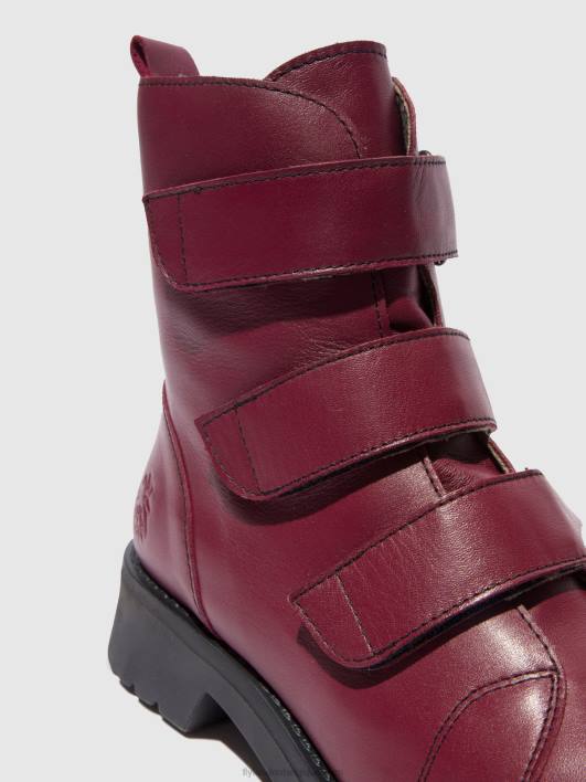 bottines à scratch rach790 Fly London femmes vin en cuir (noir) 0FBB191