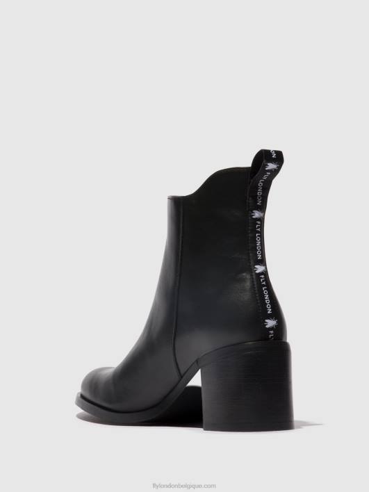 bottines zippées ader912 Fly London femmes noir 0FBB78