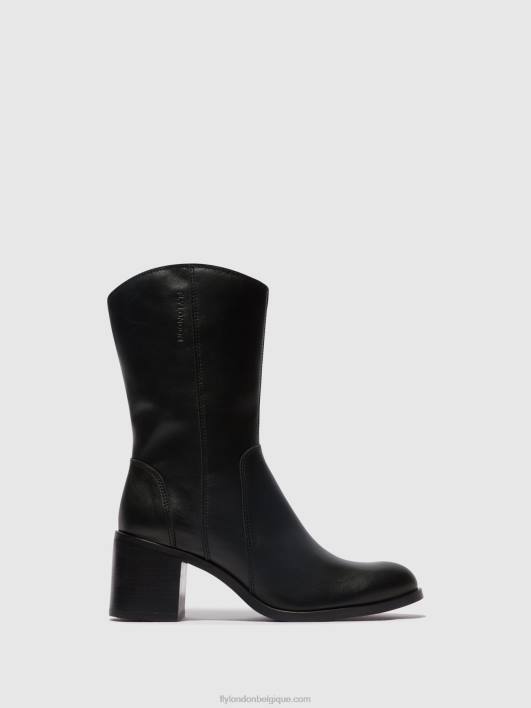 bottines zippées asta914 Fly London femmes noir 0FBB73