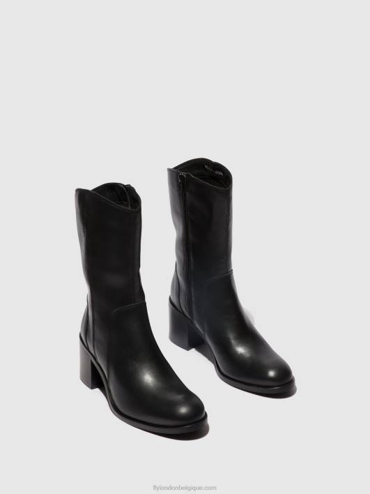 bottines zippées asta914 Fly London femmes noir 0FBB73