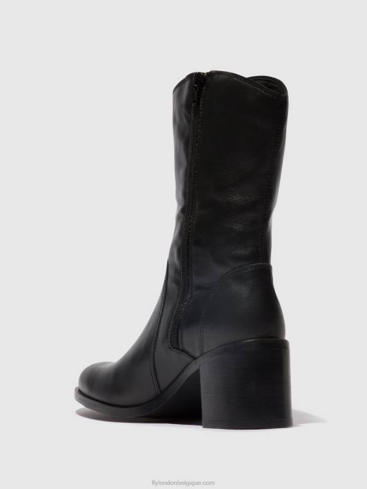 bottines zippées asta914 Fly London femmes noir 0FBB73