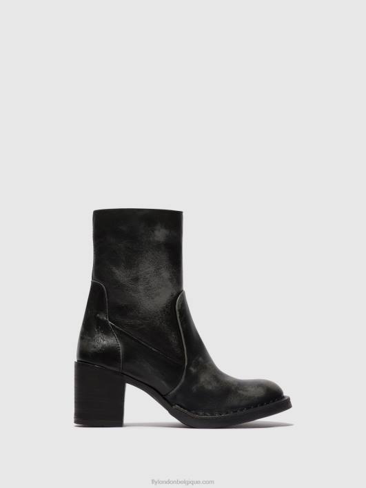 bottines zippées becy097 Fly London femmes anthracite 0FBB69