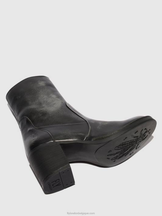 bottines zippées becy097 Fly London femmes anthracite 0FBB69