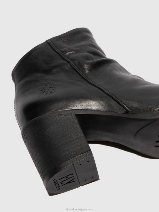 bottines zippées bell061 Fly London femmes Vérone noir 0FBB185