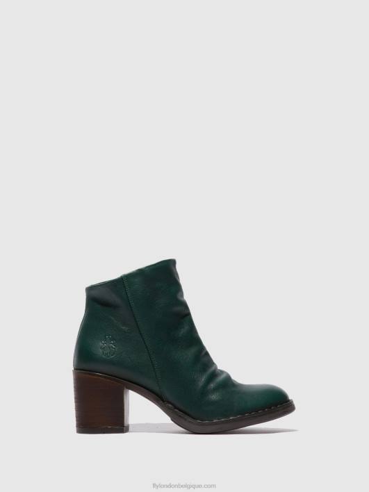 bottines zippées bell061 Fly London femmes forêt verte de vérone 0FBB186