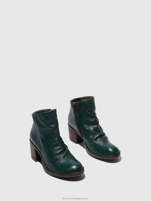 bottines zippées bell061 Fly London femmes forêt verte de vérone 0FBB186