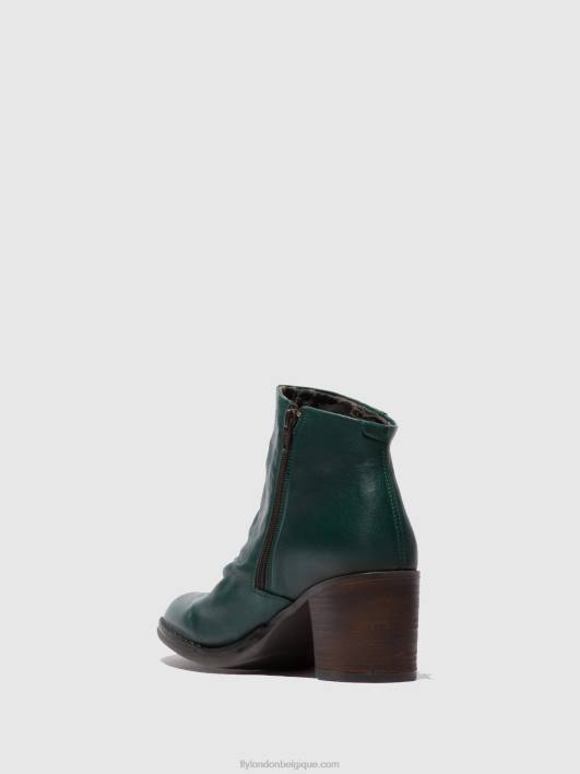 bottines zippées bell061 Fly London femmes forêt verte de vérone 0FBB186