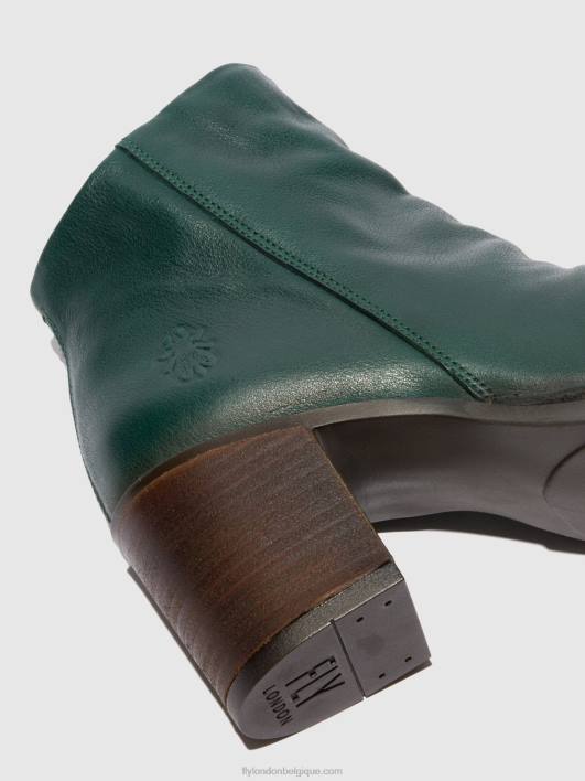 bottines zippées bell061 Fly London femmes forêt verte de vérone 0FBB186