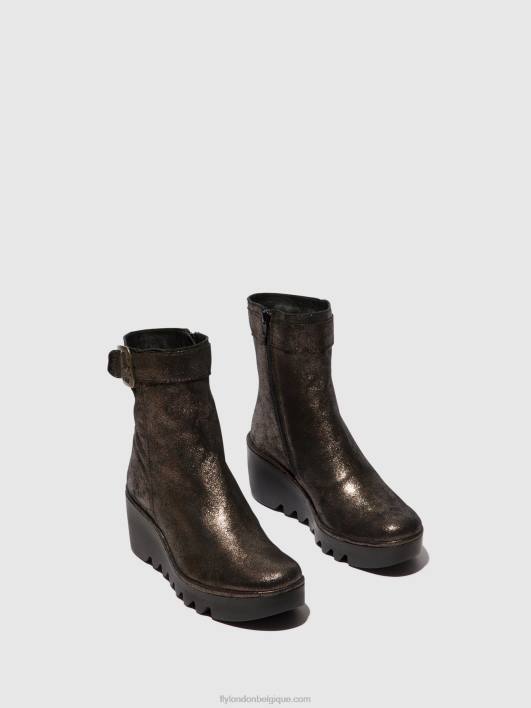 bottines zippées bepp396 Fly London femmes graphite 0FBB68
