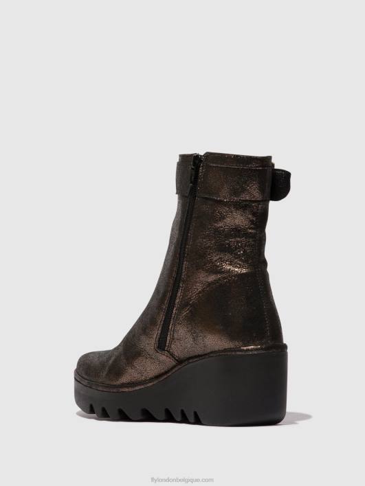 bottines zippées bepp396 Fly London femmes graphite 0FBB68