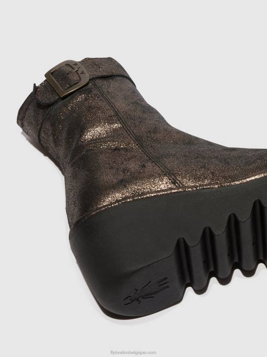 bottines zippées bepp396 Fly London femmes graphite 0FBB68