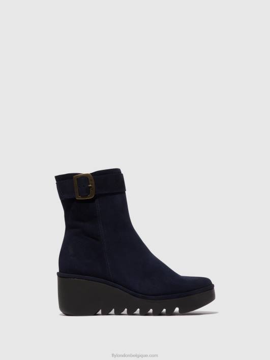 bottines zippées bepp396 Fly London femmes marine 0FBB65