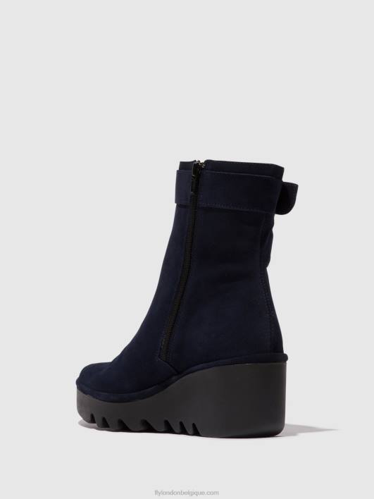 bottines zippées bepp396 Fly London femmes marine 0FBB65