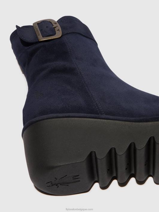 bottines zippées bepp396 Fly London femmes marine 0FBB65