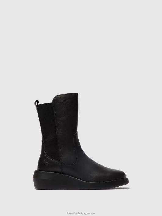 bottines zippées brin516 Fly London femmes noir 0FBB63