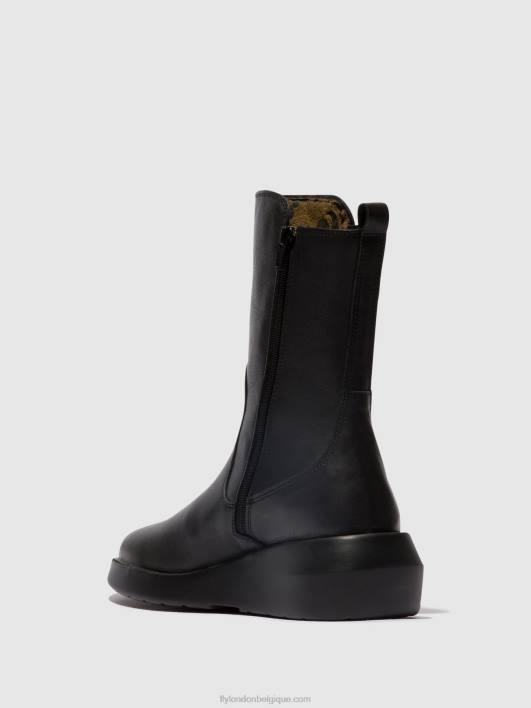 bottines zippées brin516 Fly London femmes noir 0FBB63