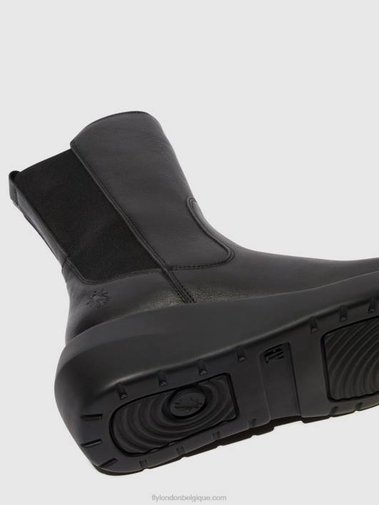 bottines zippées brin516 Fly London femmes noir 0FBB63