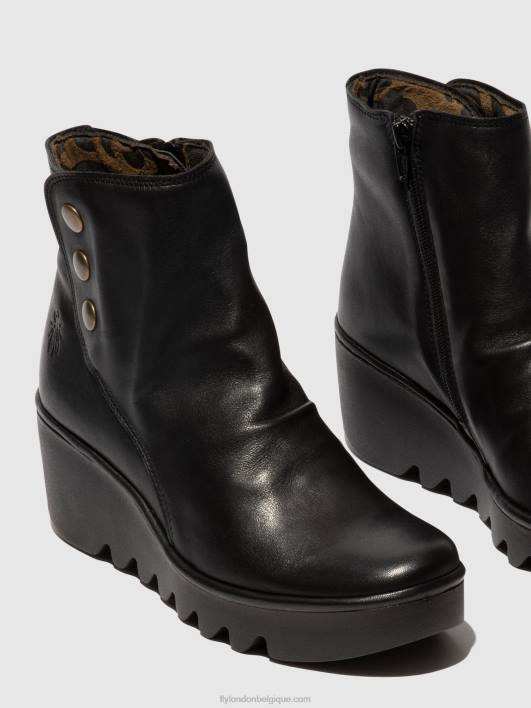 bottines zippées brom344 Fly London femmes noir 0FBB66