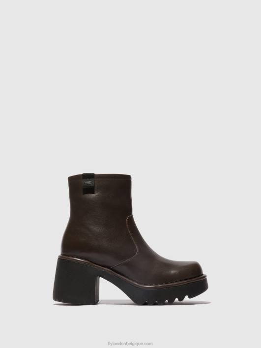 bottines zippées moge250 Fly London femmes dk.taupe 0FBB52