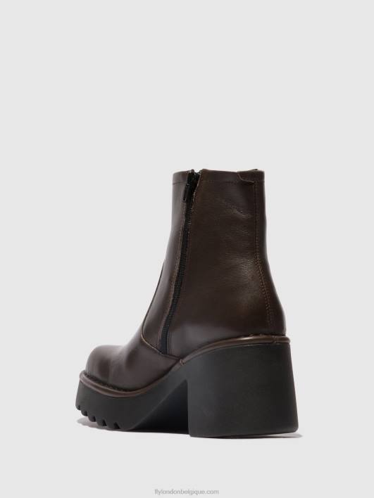 bottines zippées moge250 Fly London femmes dk.taupe 0FBB52