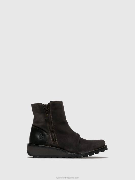 bottines zippées mon944 diesel Fly London femmes gris 0FBB271