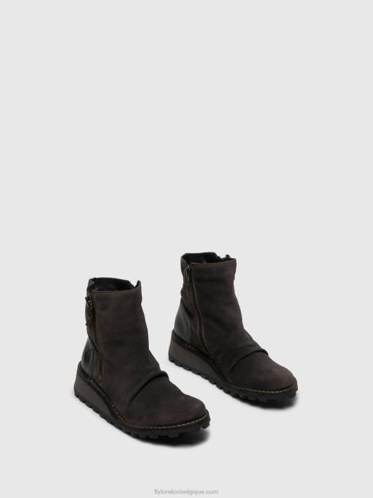 bottines zippées mon944 diesel Fly London femmes gris 0FBB271