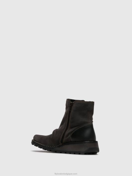 bottines zippées mon944 diesel Fly London femmes gris 0FBB271