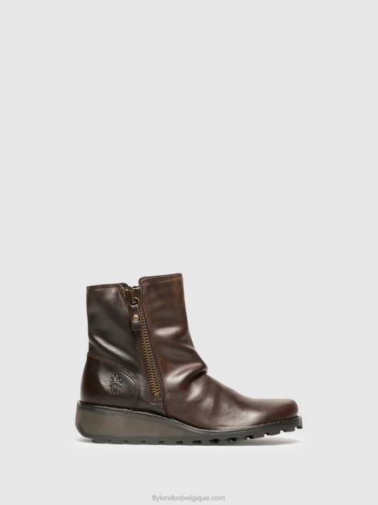 bottines zippées mon944 dk. Fly London femmes brun 0FBB270