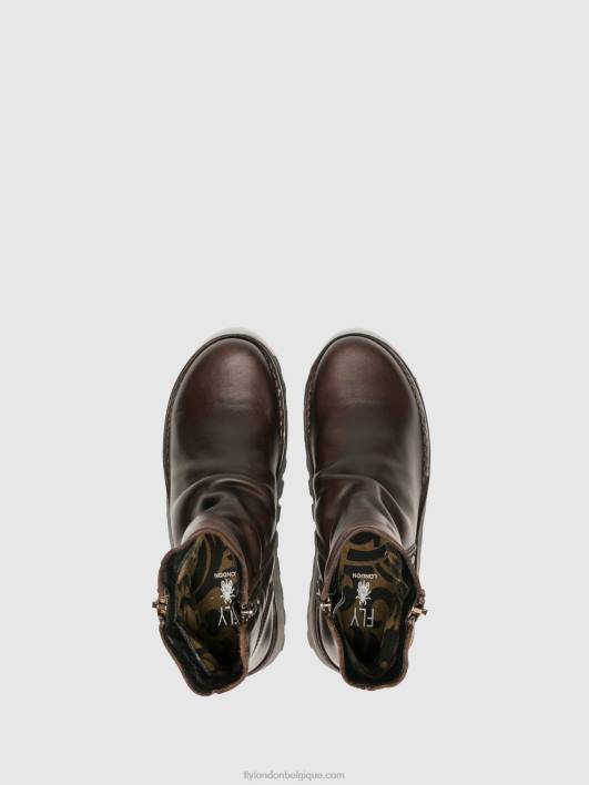 bottines zippées mon944 dk. Fly London femmes brun 0FBB270