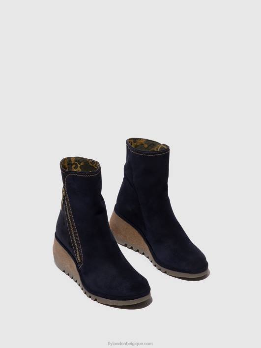 bottines zippées nela407 Fly London femmes marine 0FBB47