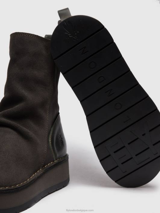 bottines zippées reno053 Fly London femmes suède huilé/tapis diesel 0FBB249