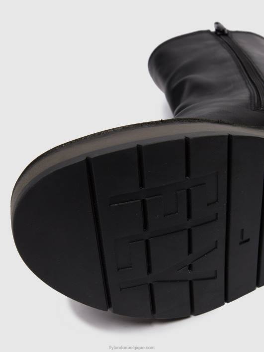 bottines zippées reno053 Fly London femmes tapis noir 0FBB253