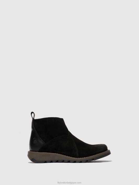 bottines zippées sely918 Fly London femmes noir 0FBB45