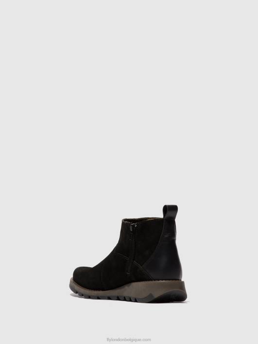 bottines zippées sely918 Fly London femmes noir 0FBB45